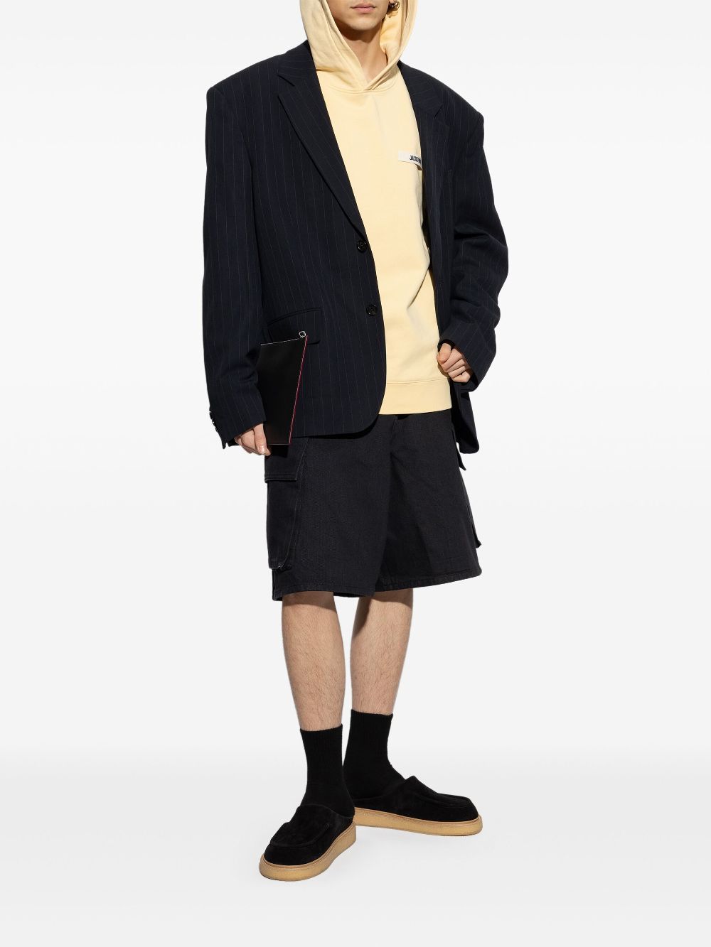 Maison-Kitsune Jacquemus Gros Grain Hoodie Yellow Men Hoodies