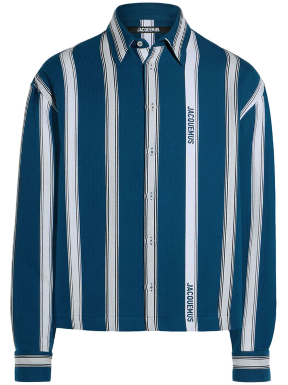 Men Shirts Maison-Kitsune Jacquemus La Chemise Papier Shirt Blue