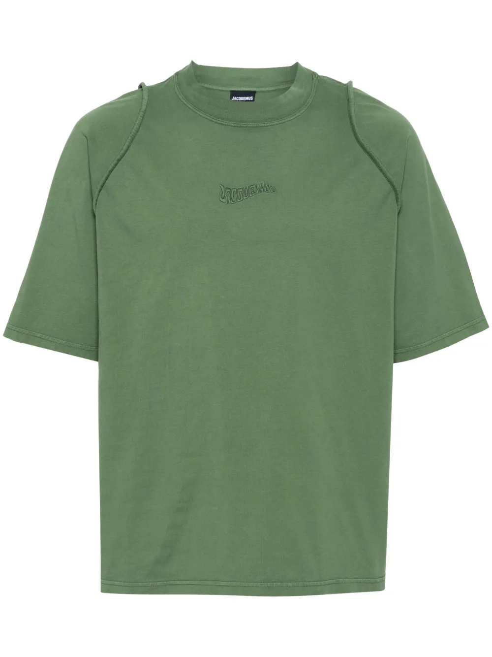 Maison-Kitsune Jacquemus Le T-shirt Camargue logo-embroidered Top Green Men T-Shirts