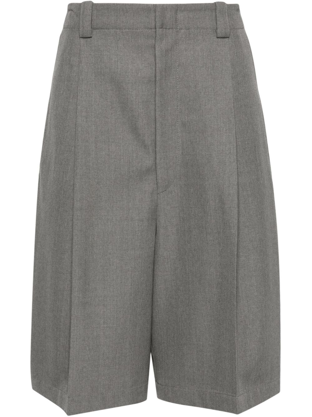 Jacquemus Le Bermuda Salti Wool Shorts Grey Men Tailored Shorts Maison-Kitsune