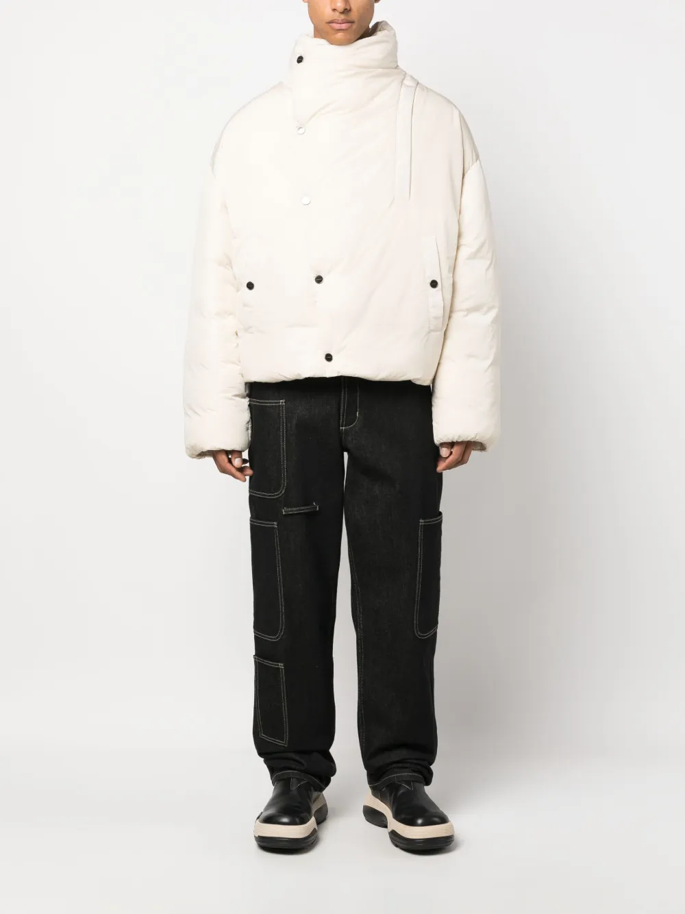 Jacquemus La Doudoune Cocon Jacket Neutrals Men Down Jackets Maison-Kitsune