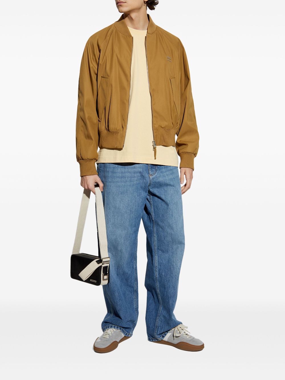 Jacquemus Gros Grain T-shirt Neutrals Maison-Kitsune Men T-Shirts