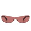 Maison-Kitsune Sunglasses Men Jacquemus Rimless Sunglsses Brown