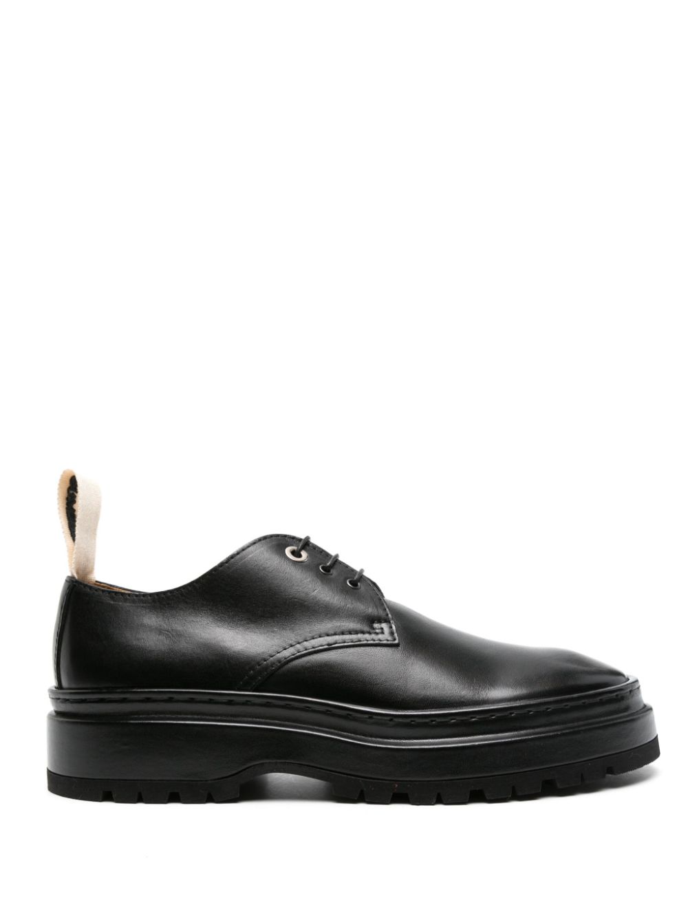 Jacquemus Les Pavane Leather Derby Shoes Black Men Derby Shoes Maison-Kitsune