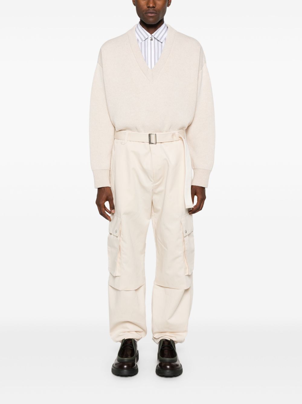 Jacquemus Le Cargo Straight Trousers Neutrals Maison-Kitsune Men Regular-Fit & Straight Leg Pants
