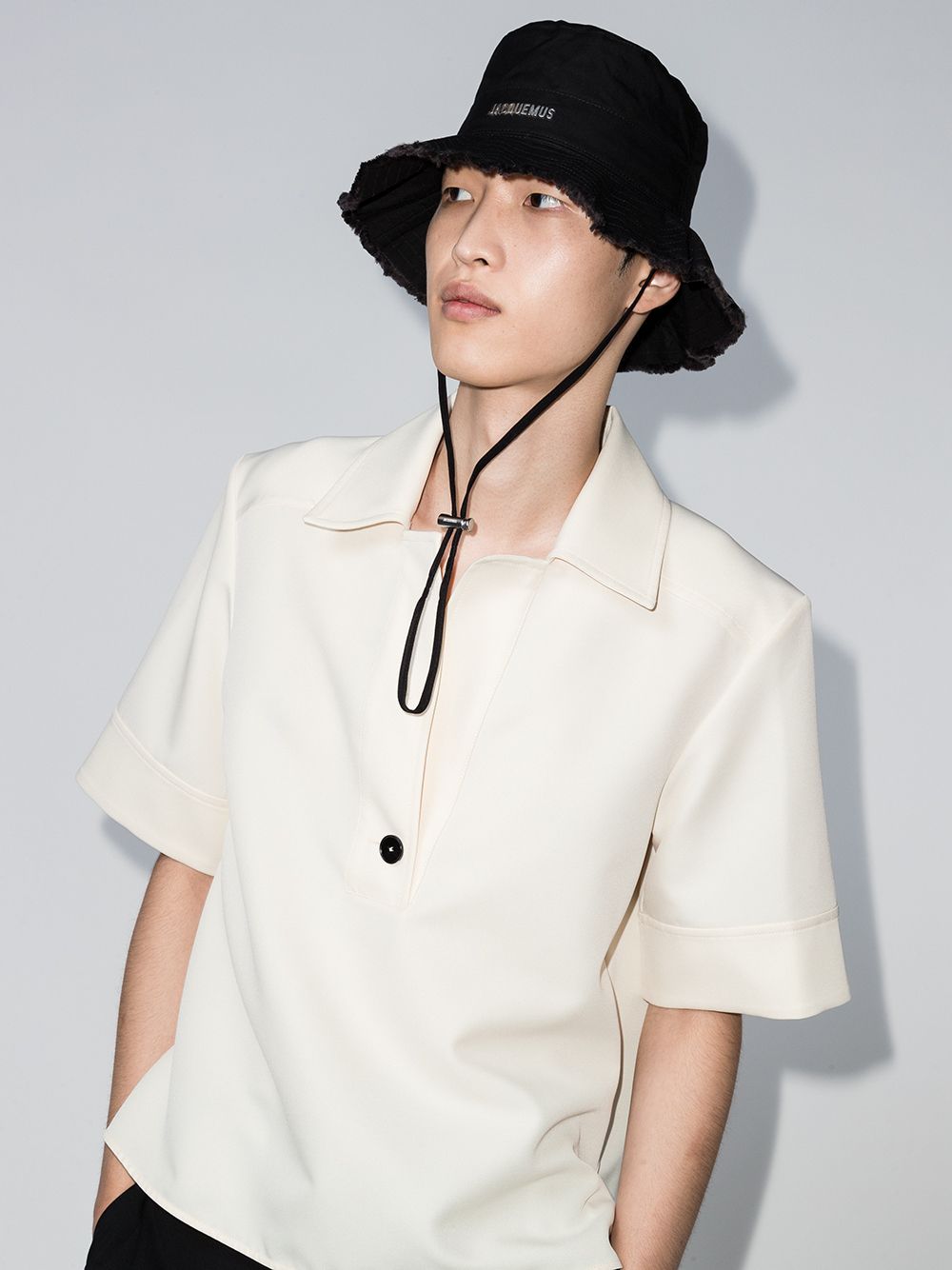Jacquemus Le Bob Artichaut Bucket Hat Black Men Hats Maison-Kitsune