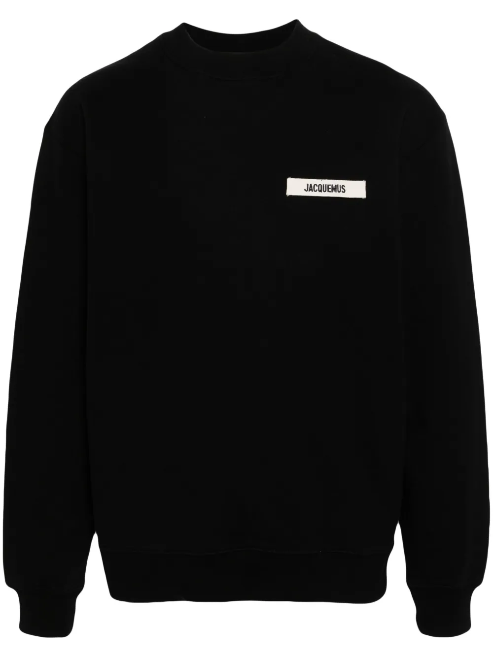Jacquemus Le Sweatshirt Gros Grain Top Black Maison-Kitsune Men Sweatshirts