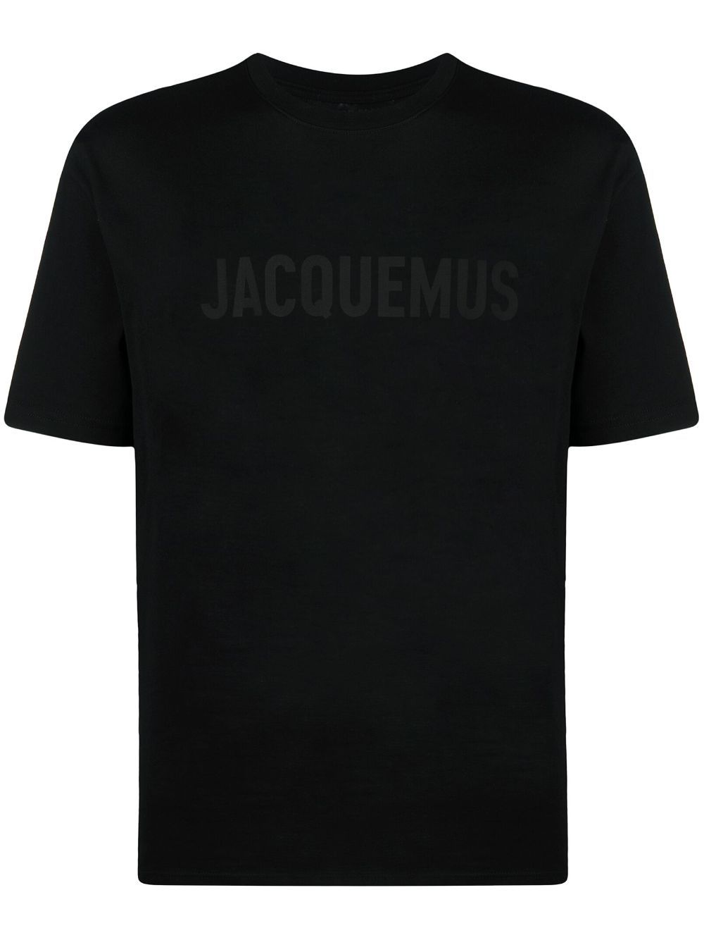 Maison-Kitsune T-Shirts Men Jacquemus appliqué-logo crew-neck T-shirt Black