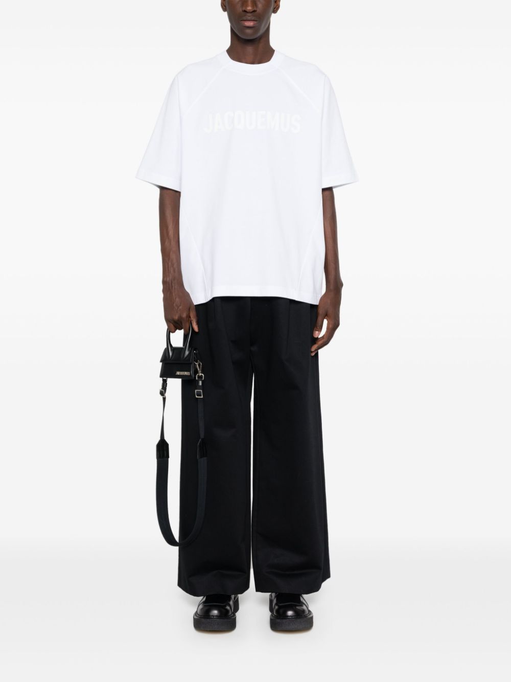 Jacquemus Le Tshirt Typo logo-print T-shirt White Men T-Shirts Maison-Kitsune