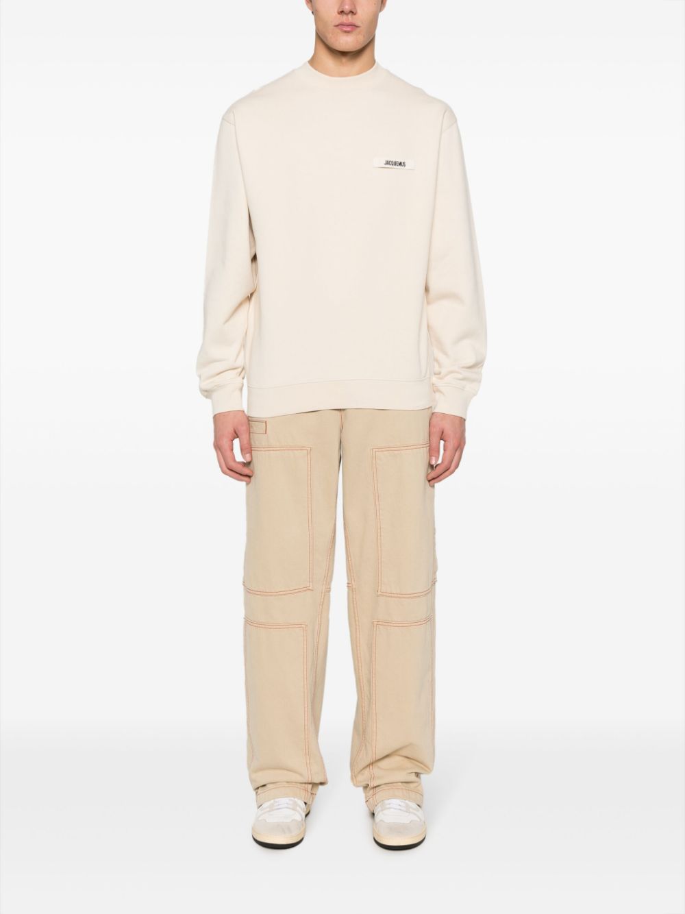 Maison-Kitsune Sweatshirts Men Jacquemus Le Sweatshirt Gros Grain Top Neutrals