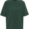 Jacquemus Le T-shirt Typo Top Green Men T-Shirts Maison-Kitsune