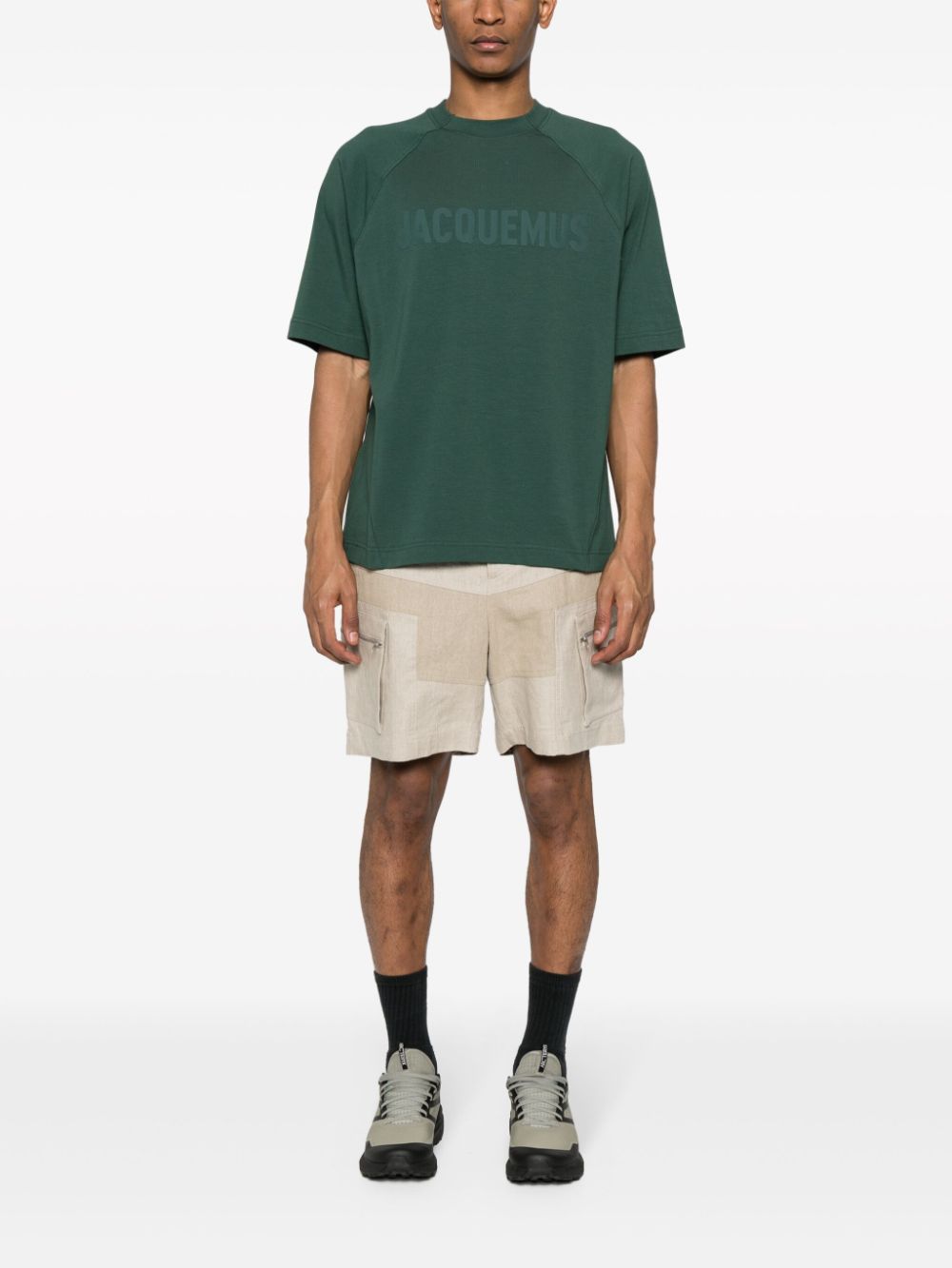 Jacquemus Le T-shirt Typo Top Green Men T-Shirts Maison-Kitsune
