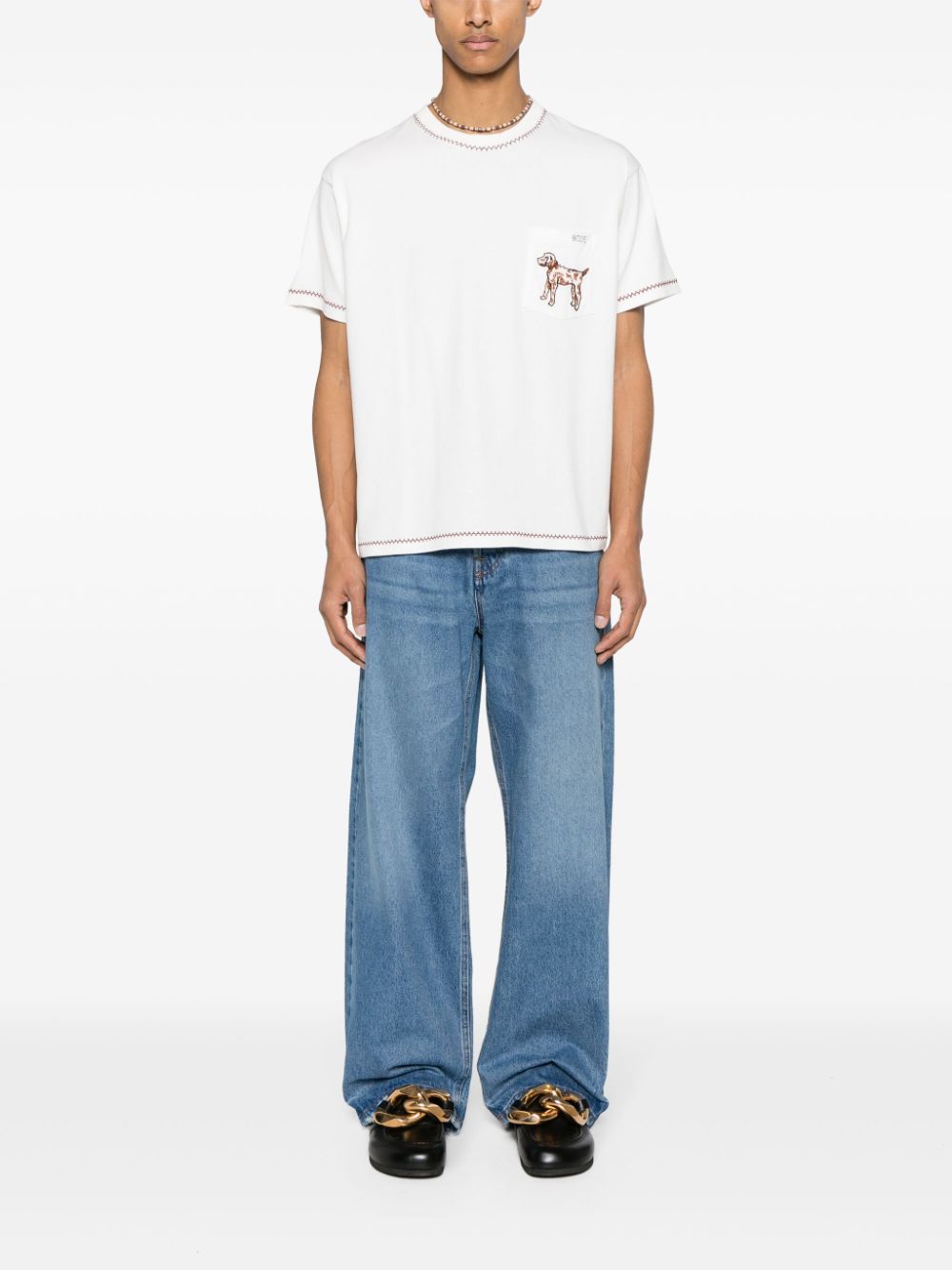 Jacquemus Le De Nîmes wide-leg Jeans Blue Men Wide-Leg Jeans Maison-Kitsune