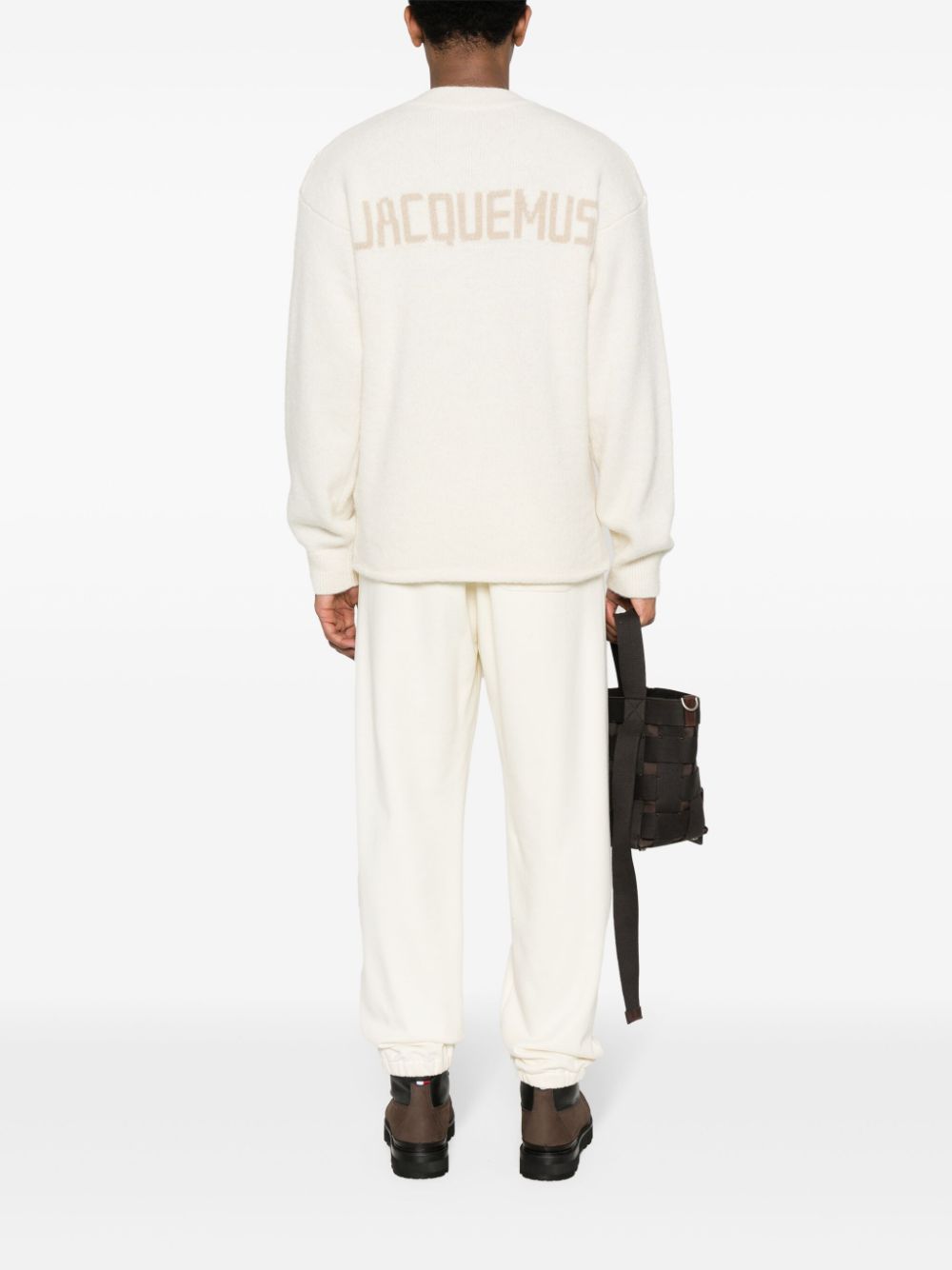 Maison-Kitsune Knitted Sweaters Men Jacquemus Le Pull Jacquemus Jumper Neutrals