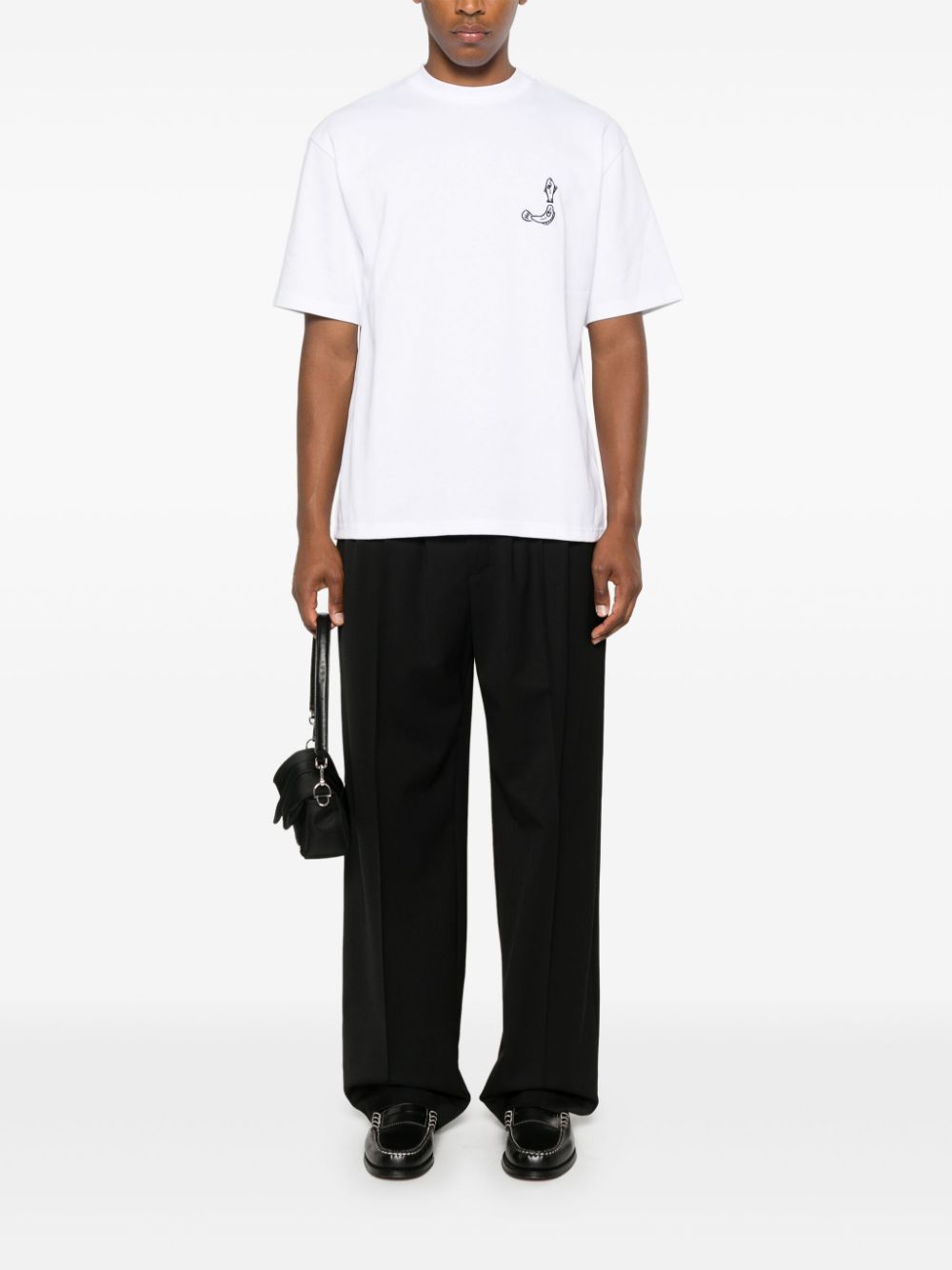 Maison-Kitsune T-Shirts Men Jacquemus Mèru Cotton T-shirt White