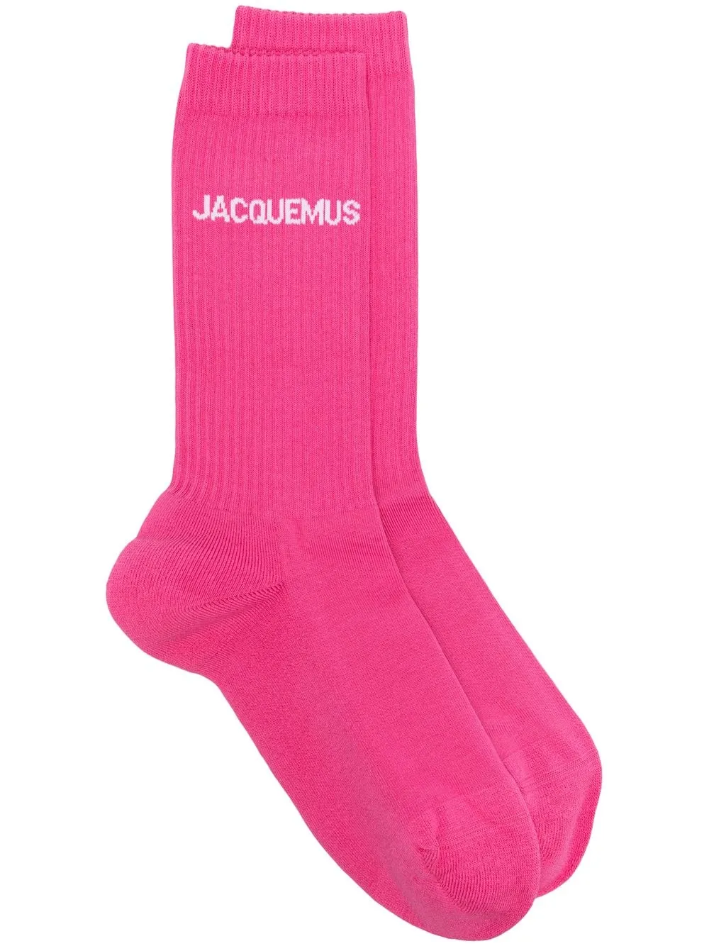 Men Socks Maison-Kitsune Jacquemus Les Chaussettes Jacquemus logo-intarsia Socks Pink