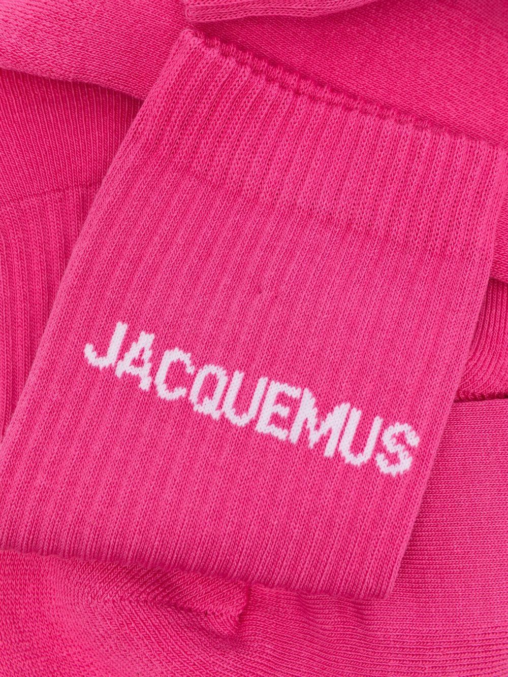 Men Socks Maison-Kitsune Jacquemus Les Chaussettes Jacquemus logo-intarsia Socks Pink