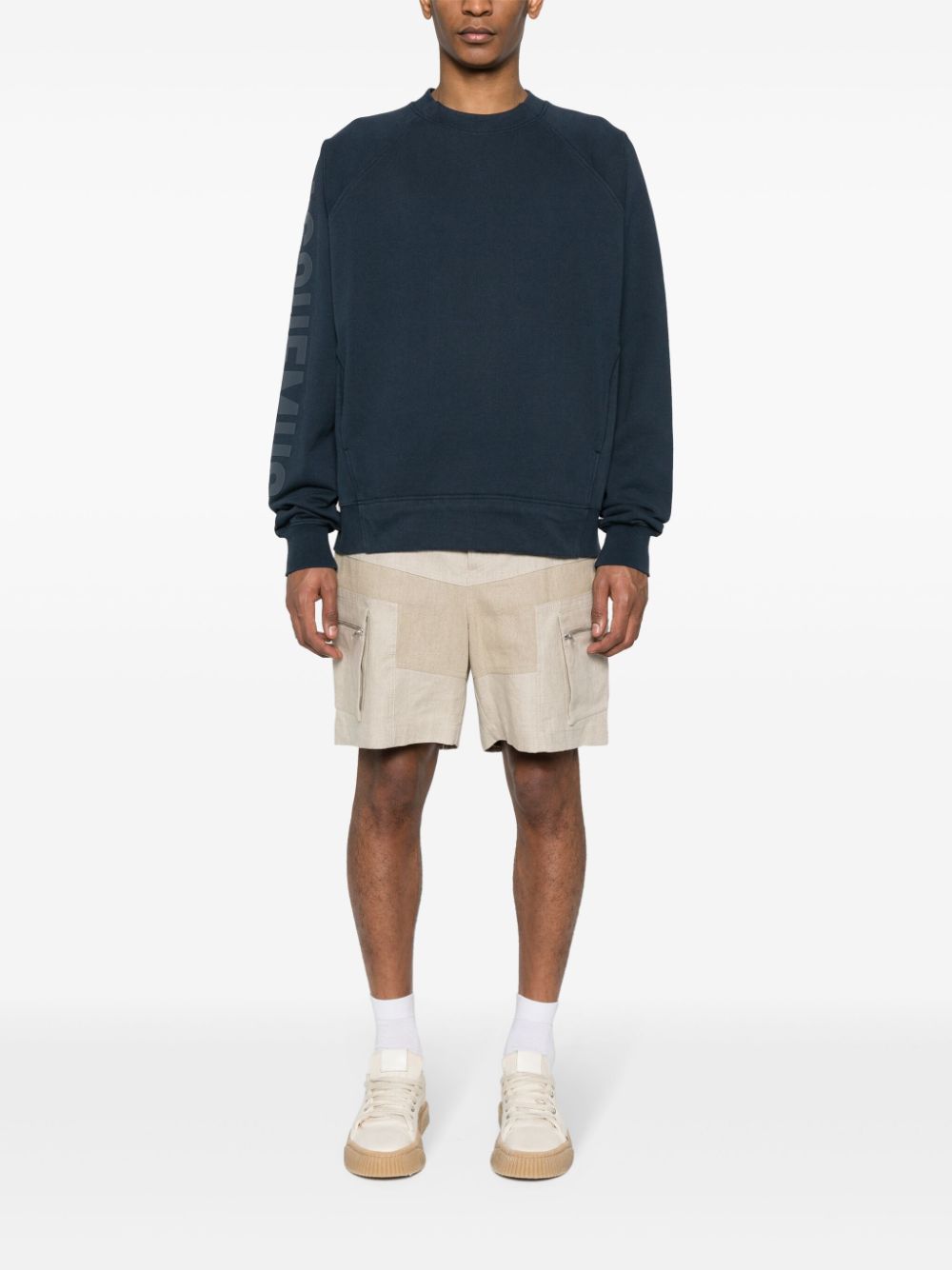 Men Sweatshirts Maison-Kitsune Jacquemus Le Sweatshirt Typo logo-print Top Blue