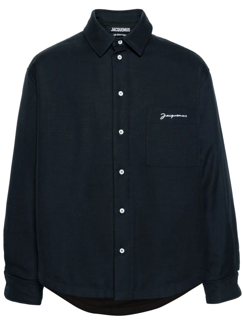 Maison-Kitsune Shirt Jackets Men Jacquemus La Chemise Boulanger Shirt Jacket Blue