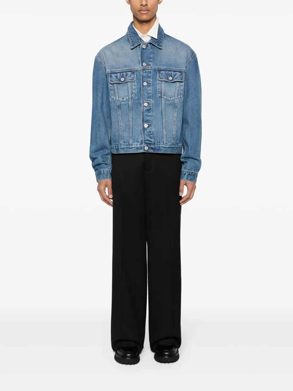 Jacquemus La Veste de-Nîmes Denim Jacket Blue Men Denim Jackets Maison-Kitsune