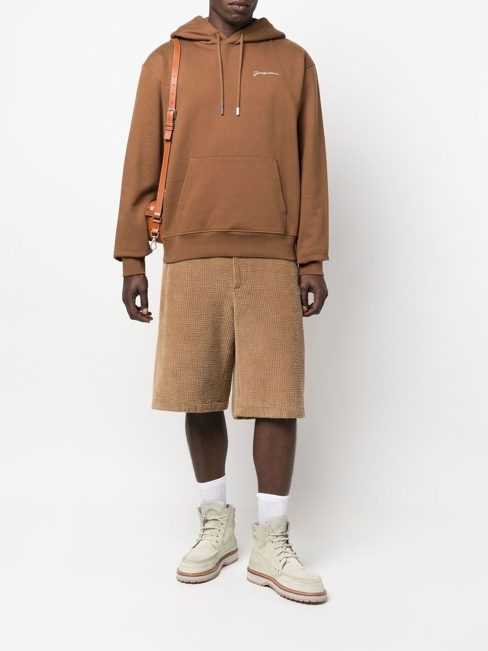 Jacquemus Le Sweatshirt Brodé Hoodie Brown Men Hoodies Maison-Kitsune