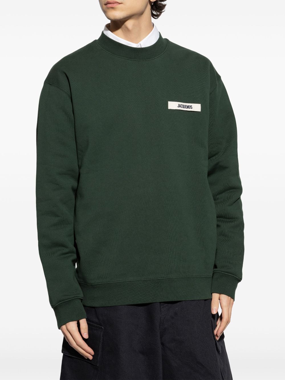 Jacquemus Gros Grain Sweatshirt Green Maison-Kitsune Men Sweatshirts