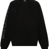 Maison-Kitsune Sweatshirts Men Jacquemus Le Sweatshirt Typo Cotton Top Black