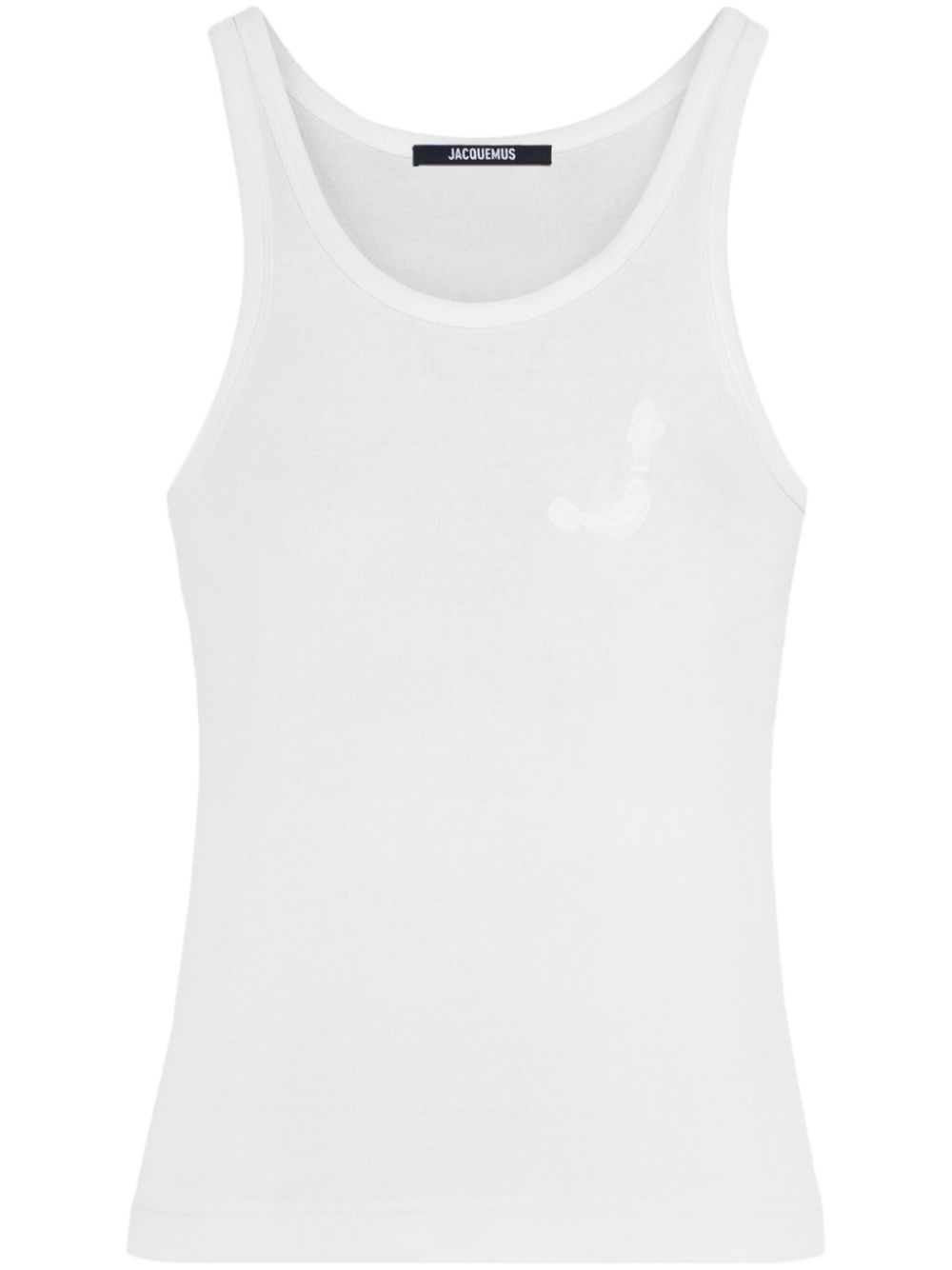 Maison-Kitsune Jacquemus Pesco Cotton Tank Top White Men Vests & Tank Tops