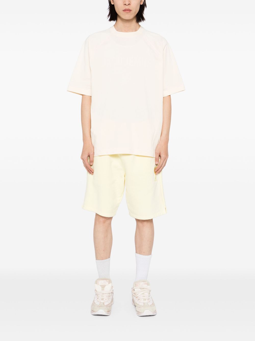 Jacquemus Logo T-shirt Neutrals Maison-Kitsune Men T-Shirts