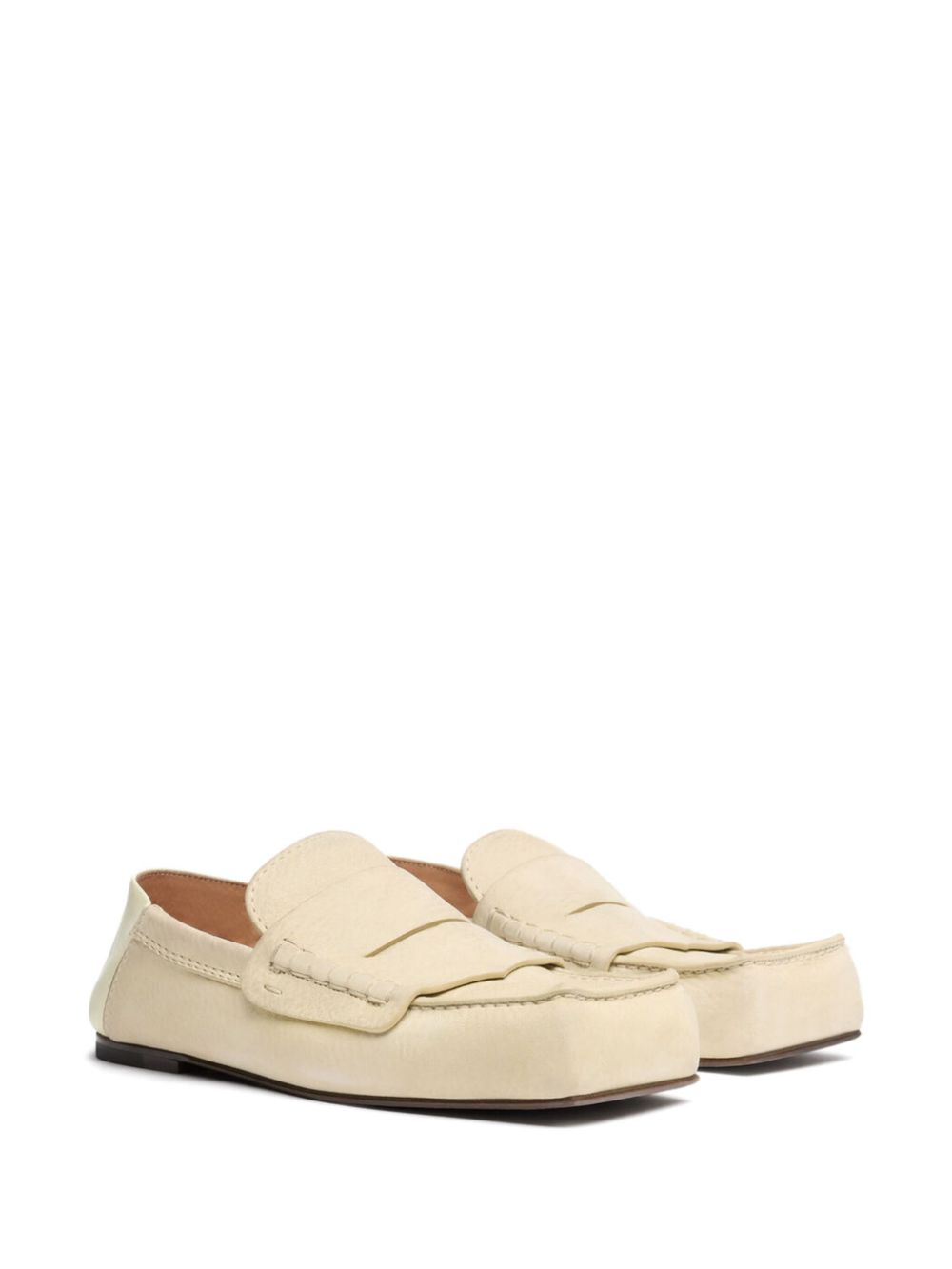 Jacquemus Carré Loafers Yellow Men Loafers Maison-Kitsune