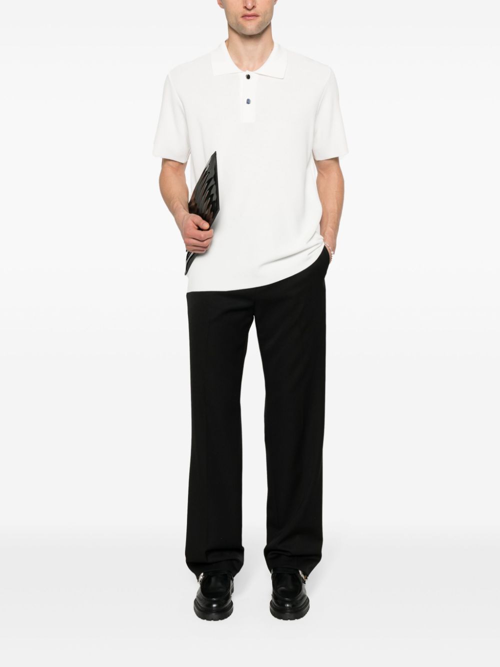 Men Polo Shirts Maison-Kitsune Jacquemus Le Polo Maille Polo Top White