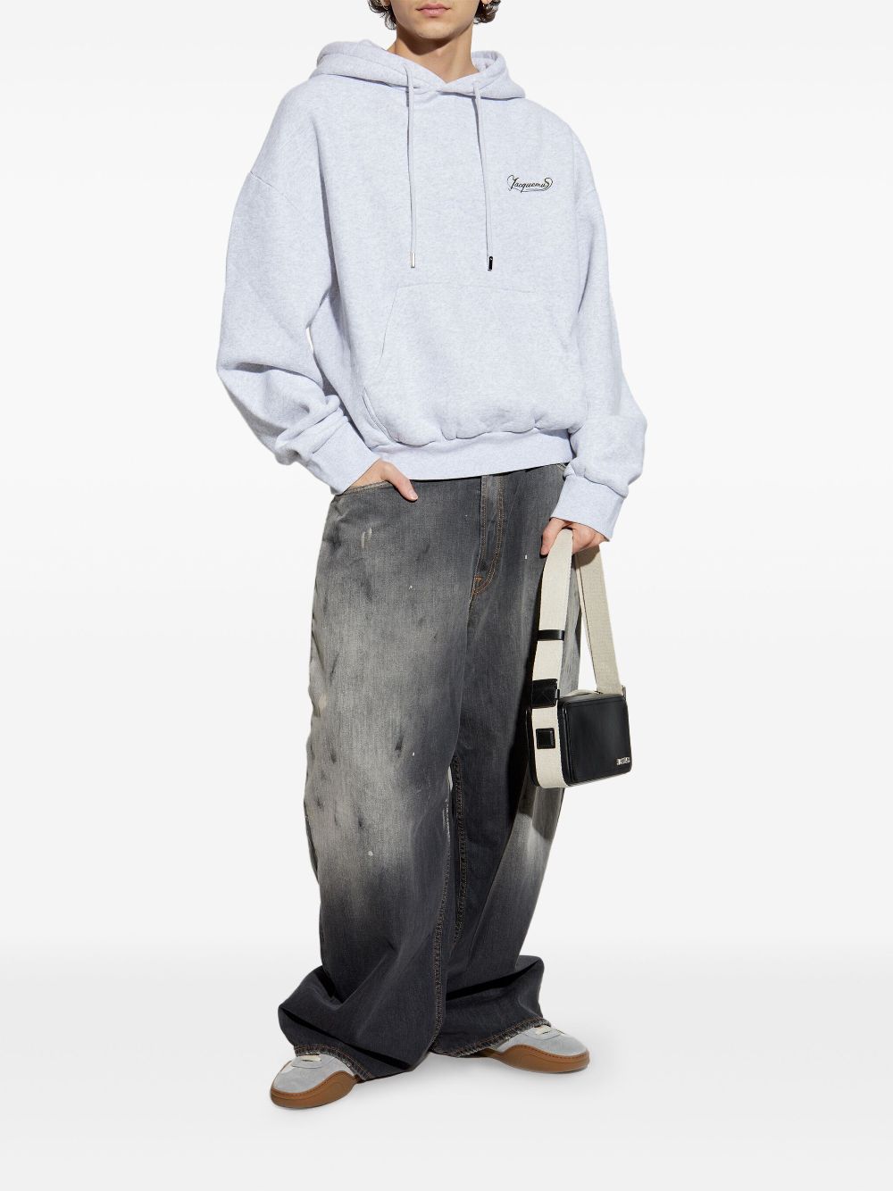 Maison-Kitsune Jacquemus Gros Grain Hoodie Grey Men Hoodies