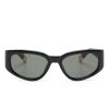 Men Sunglasses Maison-Kitsune Jacquemus Les Lunettes Gala butterfly-frame Sunglasses Black
