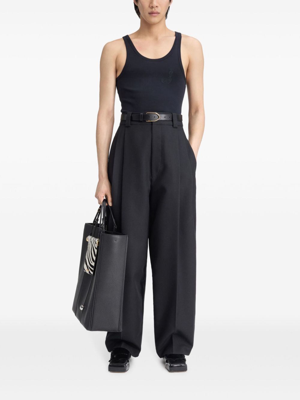 Jacquemus Marzio Trousers Black Men Tapered Pants Maison-Kitsune