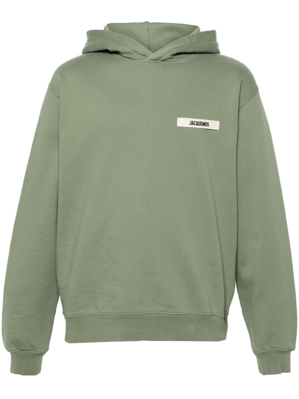 Jacquemus La Hoodie Gros Grain Cotton Hoodie Green Men Hoodies Maison-Kitsune