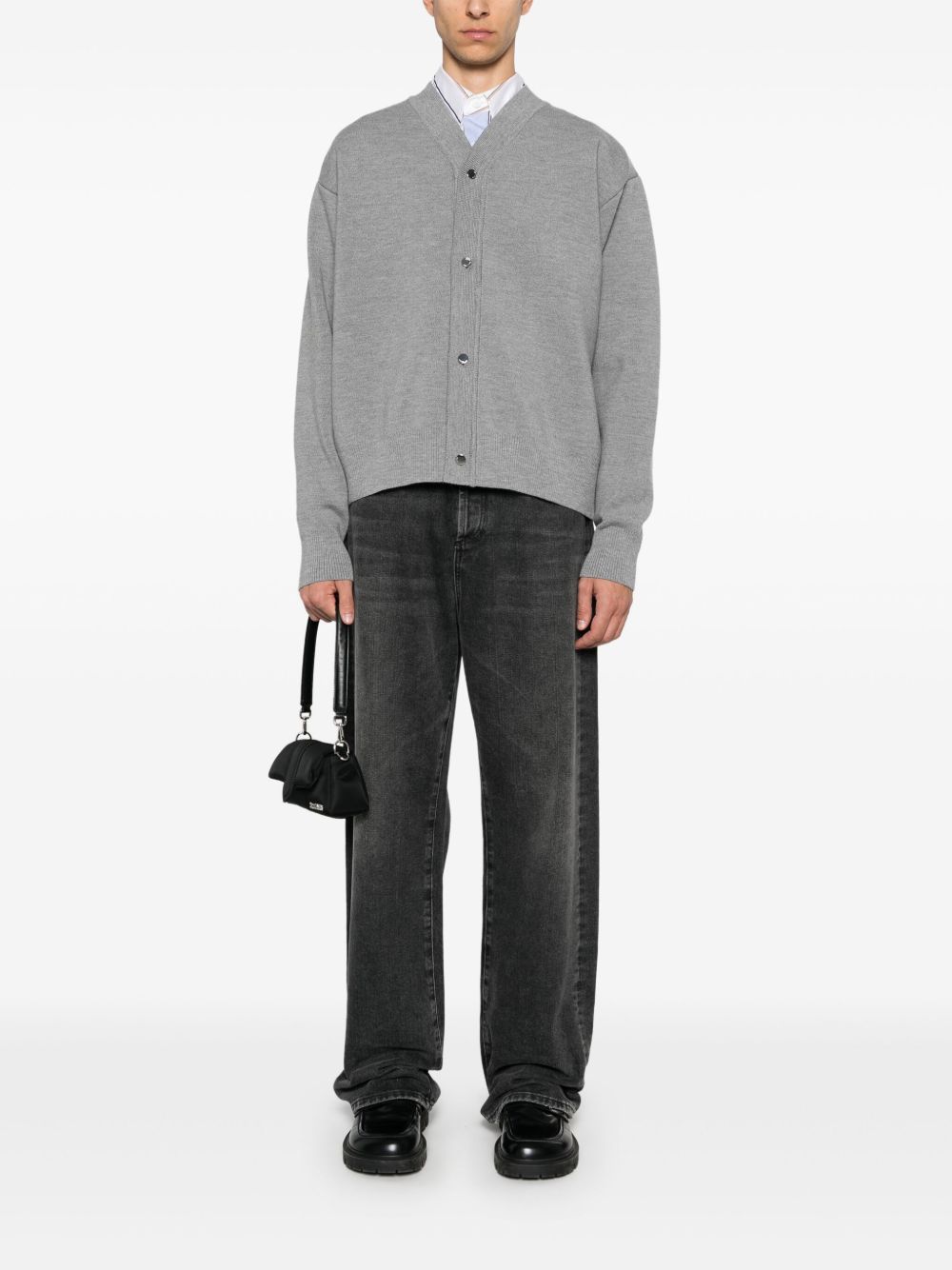 Jacquemus button-up Cardigan Grey Maison-Kitsune Men Cardigans
