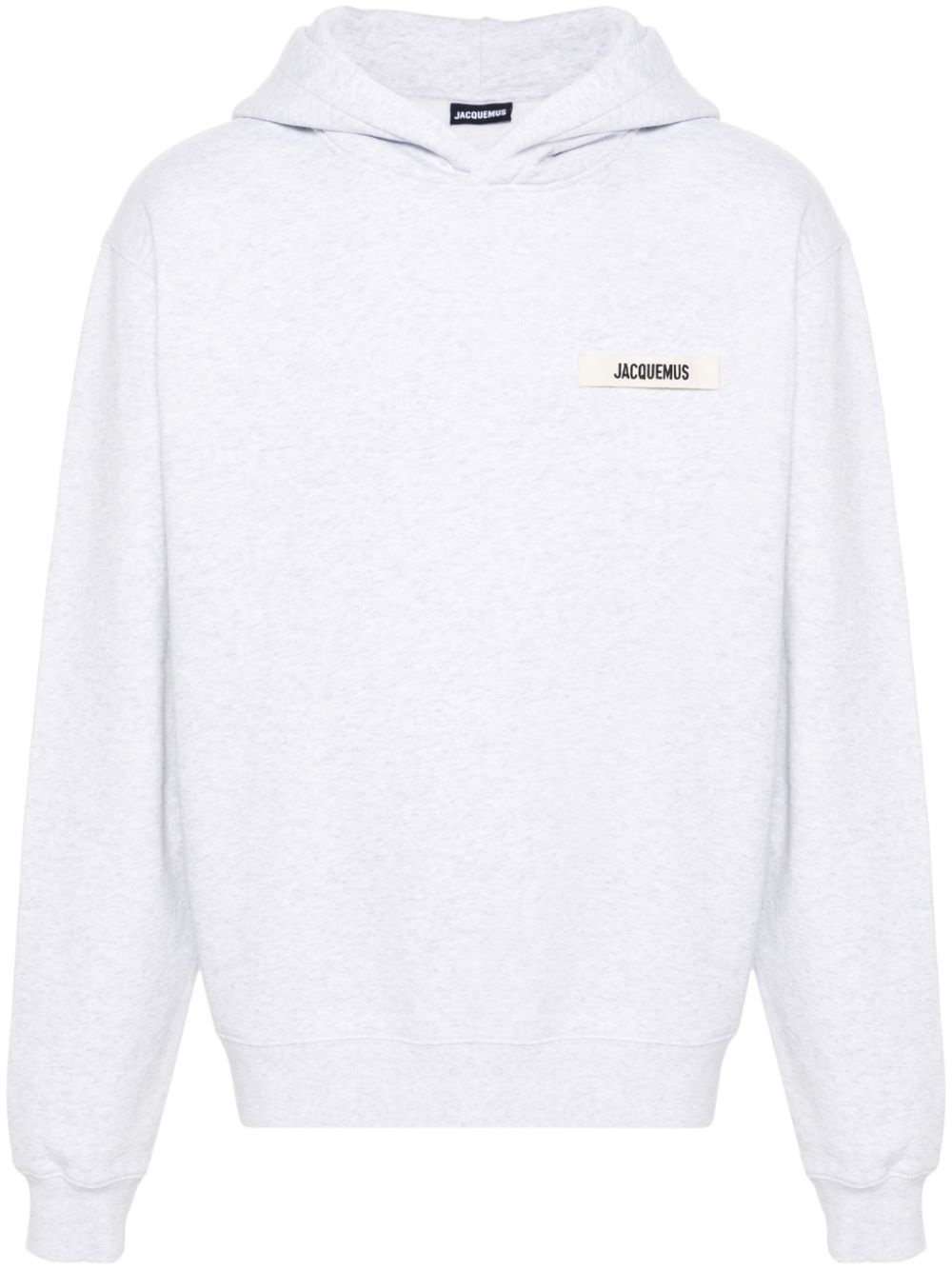Jacquemus Le Hoodie Gros Grain logo-appliqué Top Grey Maison-Kitsune Men Hoodies