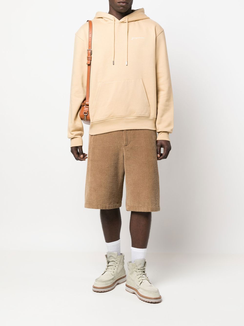 Maison-Kitsune Hoodies Men Jacquemus Le Sweatshirt Brodé Hoodie Neutrals