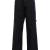 Jacquemus Le Pantalon Marrone wide-leg Trousers Black Maison-Kitsune Men Wide Leg Pants