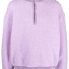 Maison-Kitsune Jacquemus La Maille Berger half-zip Jumper Purple Men Knitted Sweaters