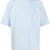 Jacquemus Le Camargue logo-embroidered T-shirt Blue Men T-Shirts Maison-Kitsune