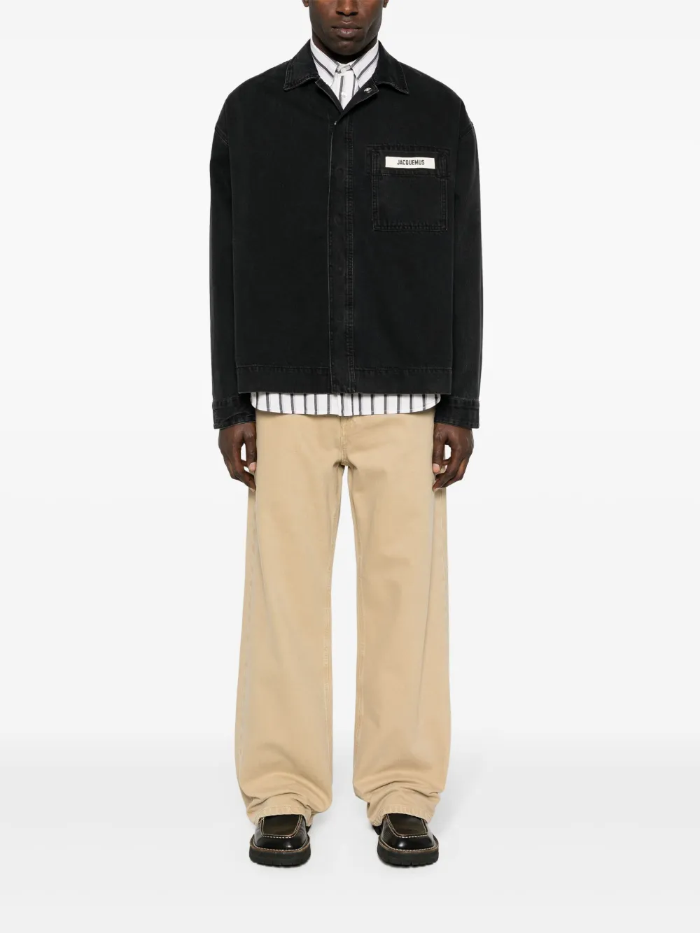 Men Wide-Leg Jeans Maison-Kitsune Jacquemus Nîmes Wide Jeans Neutrals