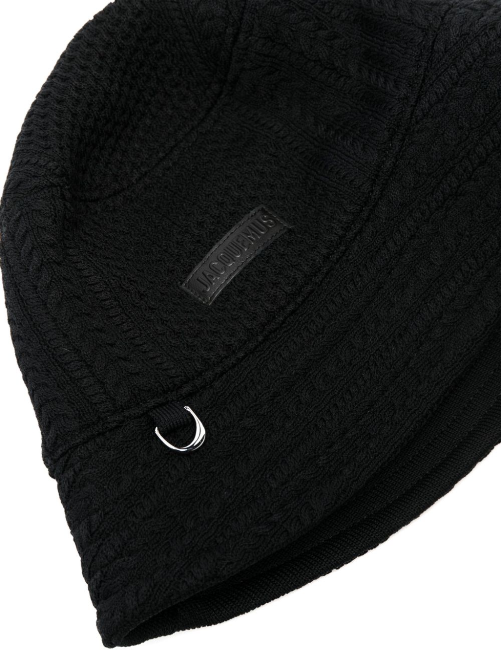 Jacquemus Le Bob Belo Bucket Hat Black Maison-Kitsune Men Hats