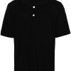 Jacquemus Le Polo Maille Knitted Polo Top Black Men Polo Shirts Maison-Kitsune