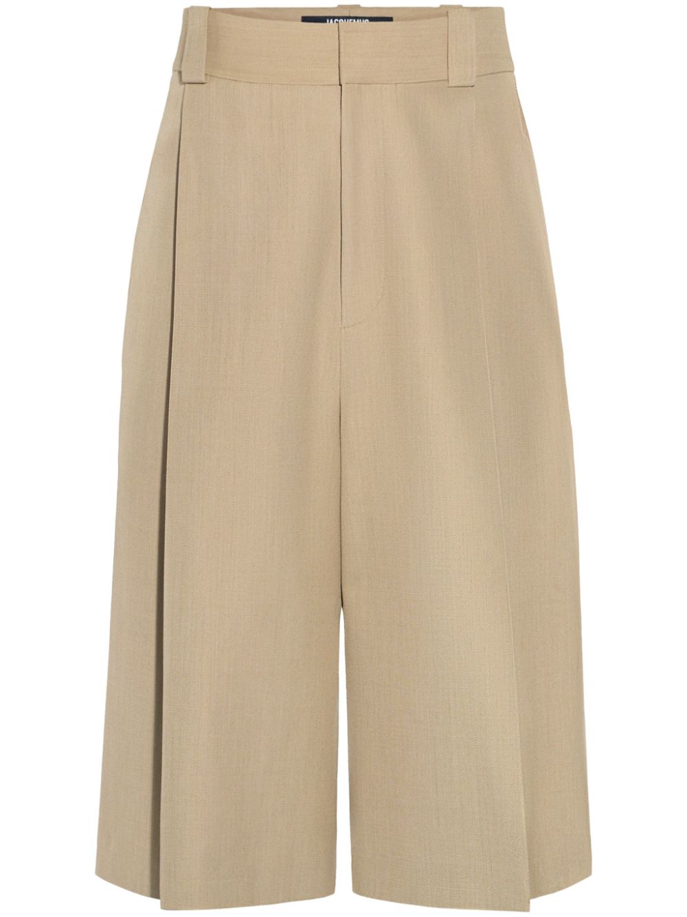 Jacquemus Le Short Ravello Pleated stretch-cotton Shorts Neutrals Maison-Kitsune Men Tailored Shorts