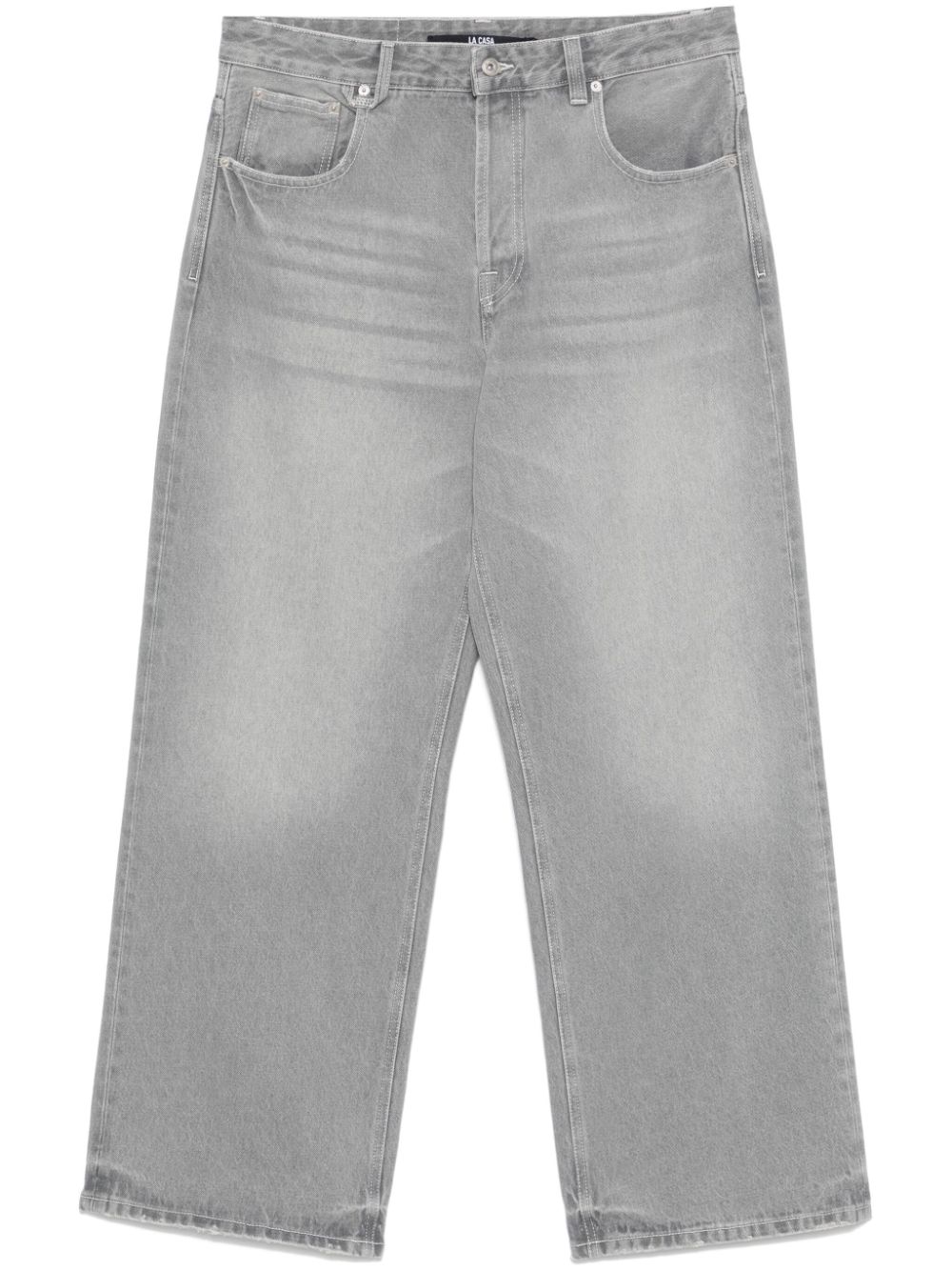 Maison-Kitsune Wide-Leg Jeans Men Jacquemus Le De-Nimes Large Jeans Grey
