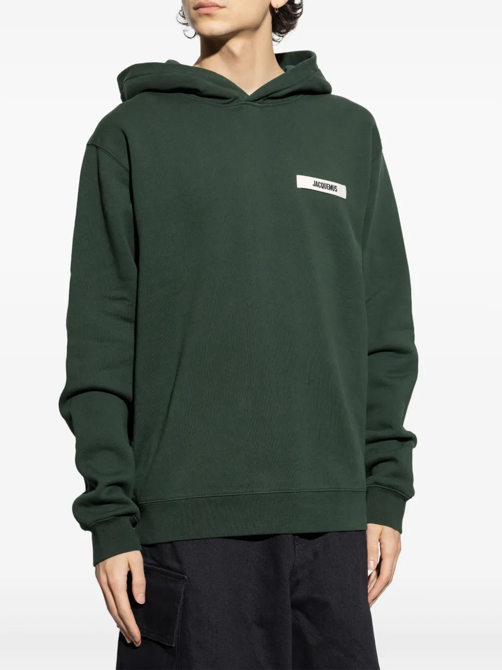Jacquemus Gros Grain Hoodie Green Maison-Kitsune Men Hoodies