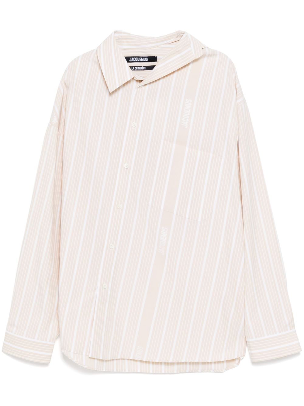 Jacquemus Business Big Logo Shirt Brown Men Shirts Maison-Kitsune