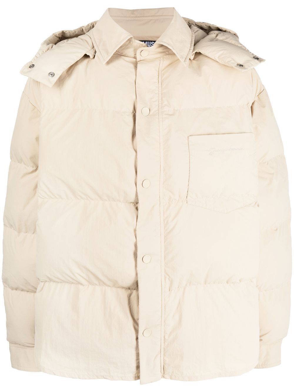 Men Down Jackets Maison-Kitsune Jacquemus Doudoune Padded Shirt Jacket Neutrals