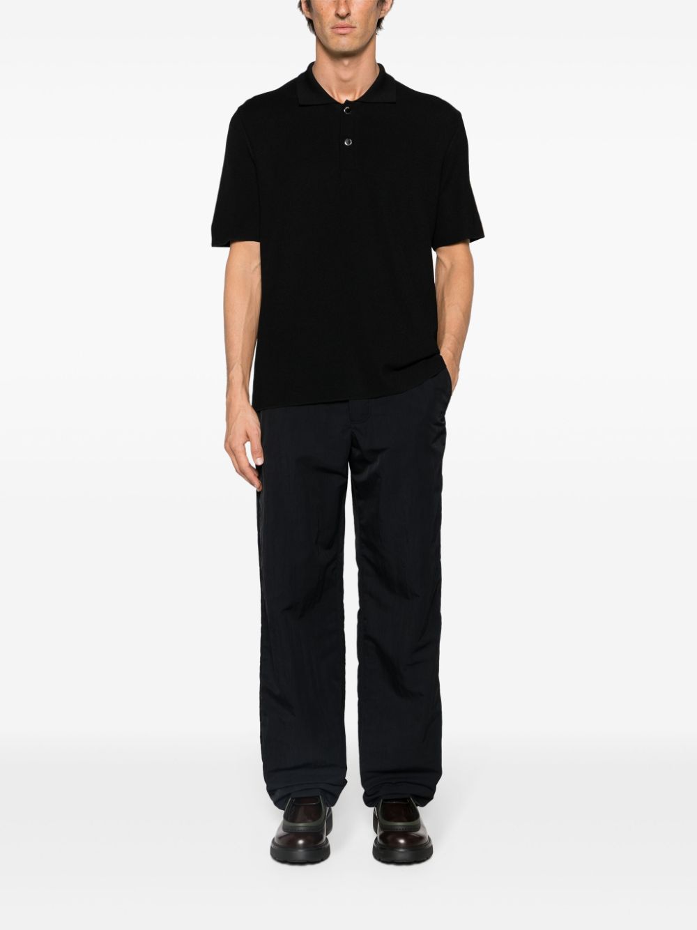 Maison-Kitsune Jacquemus Le Pantalon Jean straight-leg Trousers Black Men Loose Fit Pants